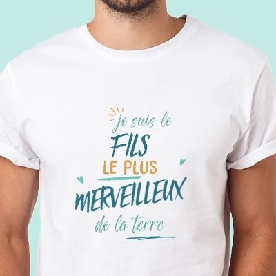 T-Shirt homme personnalisé : Fils le plus...