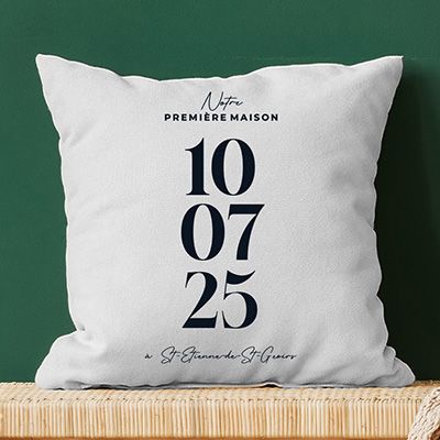 Coussin personnalisé - Date Marquante