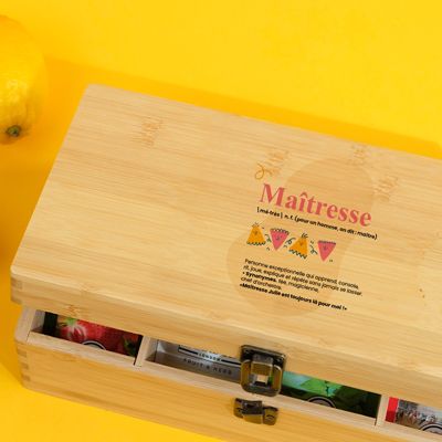 Boite à thé personnalisée - Définition Maitresse