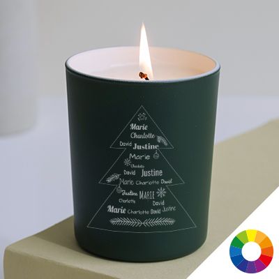 Bougie personnalisable parfumée - Sapin Famille