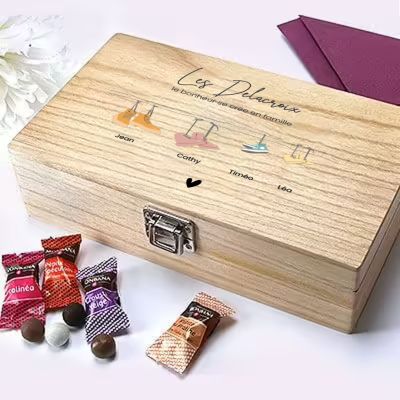 Coffret de chocolats Monbana personnalisé - Famille Chaussure
