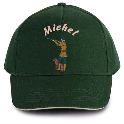 Casquette Personnalisable - Verte, bleue ou noire - Chasse
