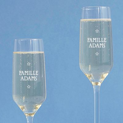 Flûtes à champagne personnalisées - Famille