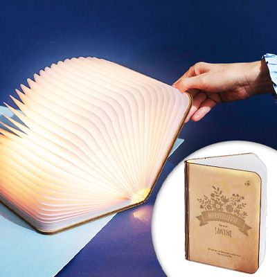 Lampe livre lumineux personnalisé - Mamie Fleurie