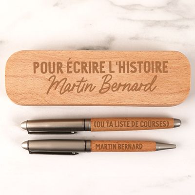 Parure de stylos personnalisés - Message
