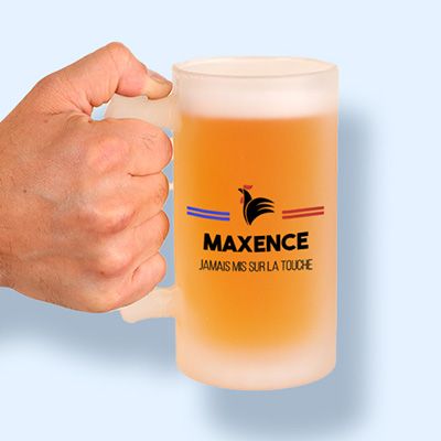 Chope de bière personnalisée - Supporter Football