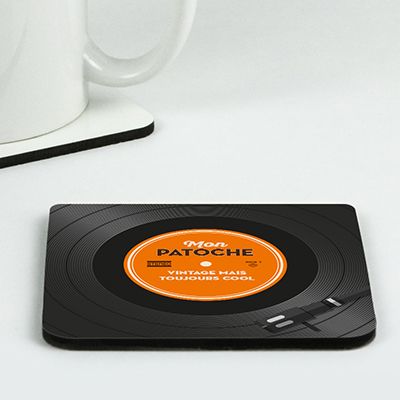 Sous-verres personnalisés - Retro Vinyle