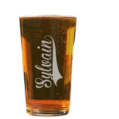 Verre à bière pinte personnalisé pour un Sylvain