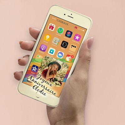 Téléphone en chocolat - Photo et message
