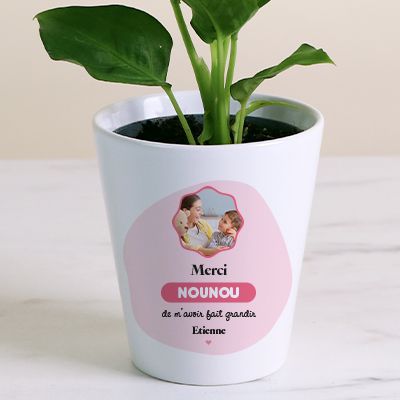 Pot de fleurs personnalisé - Nounou