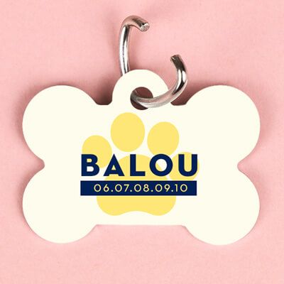 Médaille Chien Personnalisable - Os