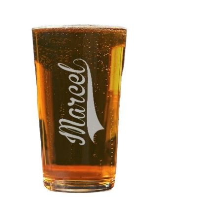 Verre à bière pinte personnalisé pour un Marcel