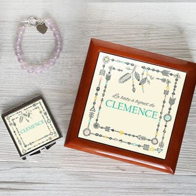 Boite à bijoux et Miroir de sac Attrape-rêves