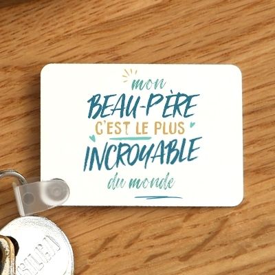 Porte-clés personnalisé : Beau-Père le plus...