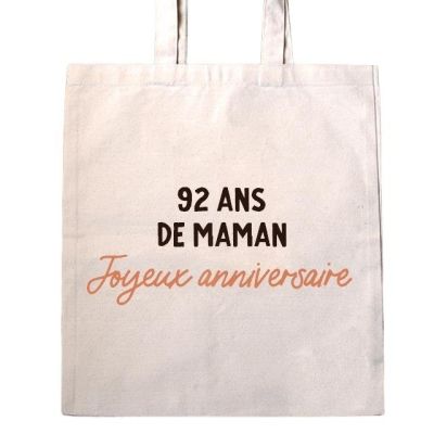Tote bag message maman 92 ans