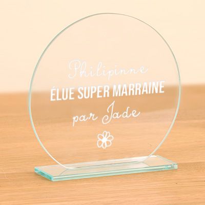 Trophée personnalisé - Marraine