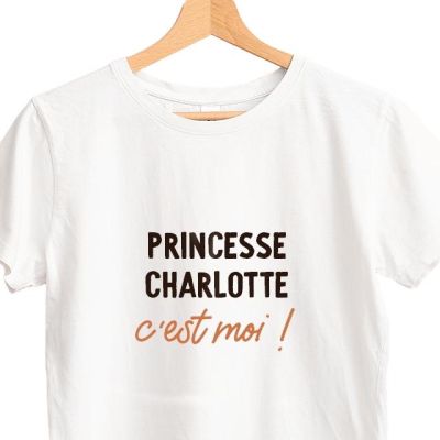 T-shirt blanc personnalisé pour une Charlotte