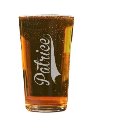 Verre à bière pinte personnalisé pour un Patrice