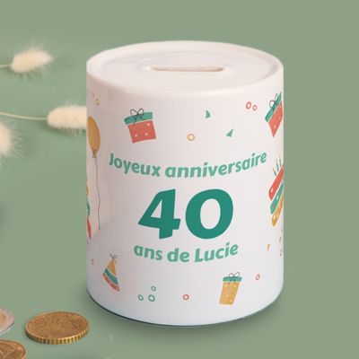 Tirelire personnalisée - Anniversaire