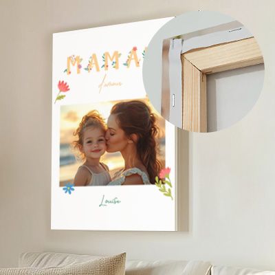 Toile canva personnalisable - Amour Fleuri
