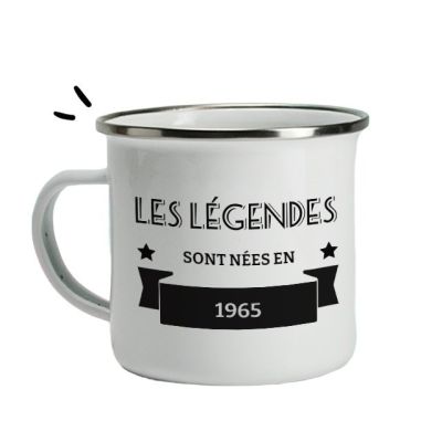 Mug émaillé légendes année 1965