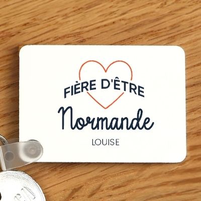 Porte-clés personnalisable - Fière d'être Normande