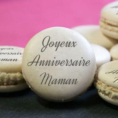 Macarons personnalisés Message