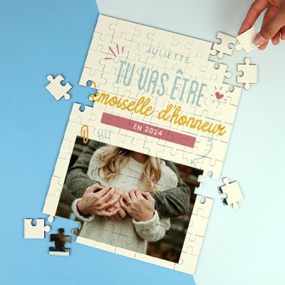 Puzzle personnalisable - Tu vas être demoiselle d'honneur