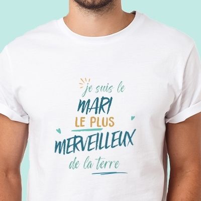 T-Shirt homme personnalisé : Mari le plus...