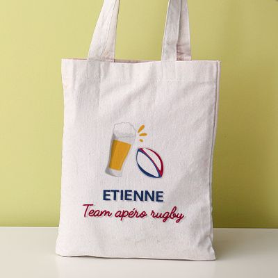 Tote bag personnalisé - Apéro Rugby