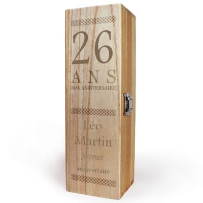 Caisse à vin personnalisable homme 26 ans