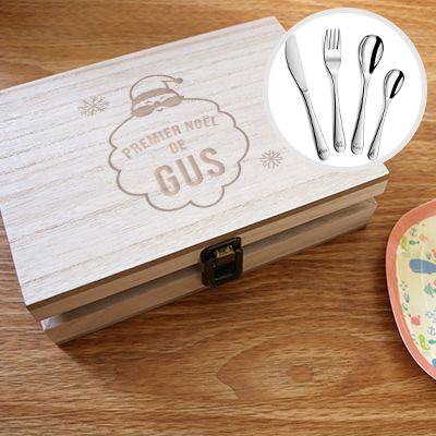 Kit couverts pour enfant personnalisable - Premier Noël