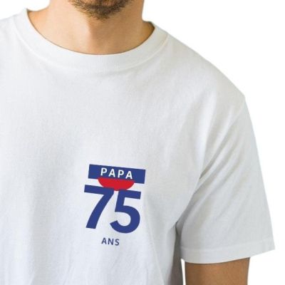 T-shirt blanc homme pastis papa 75 ans