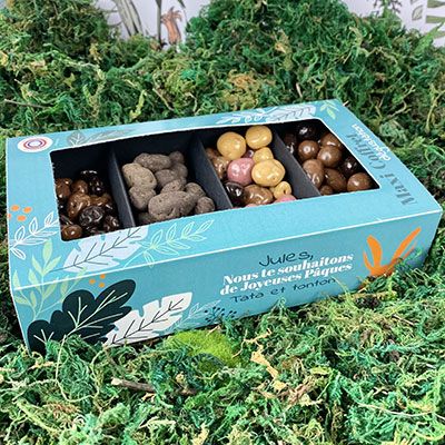 Coffret de chocolats de Pâques personnalisé