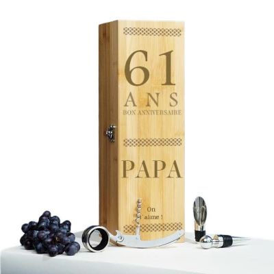 Coffret sommelier 4 accessoires papa 61 ans