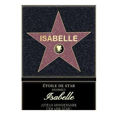 Affiche etoile de star personnalisée pour une Isabelle