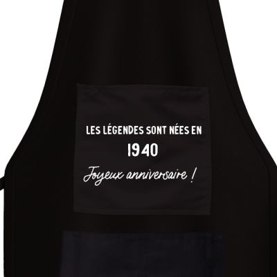Tablier noir message générique année 1940