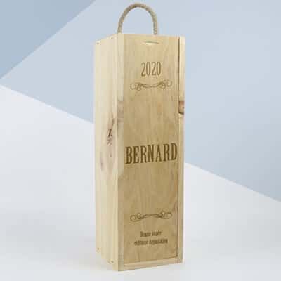 Caisse à vin personnalisée en bois - Entreprise