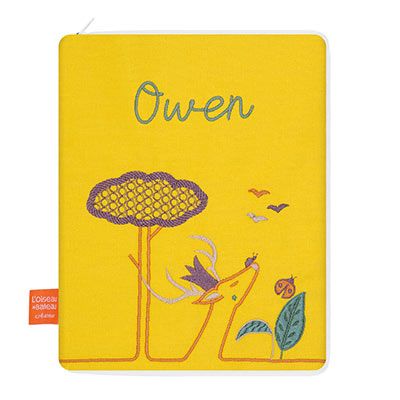 Protège carnet de santé Daim moutarde