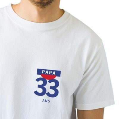 T-shirt blanc homme pastis papa 33 ans