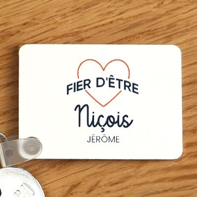 Porte-clés personnalisable - Fier d'être Niçois