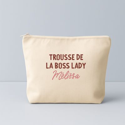 Trousse en coton personnalisée - Message