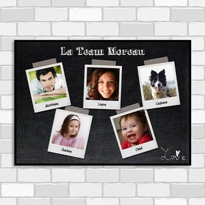 Poster photo personnalisé - Polaroïds Famille