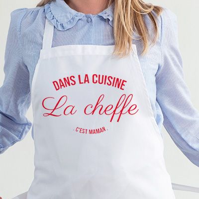 Tablier personnalisé femme - Prénom et texte