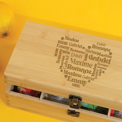 Boite à Thé Coeur famille