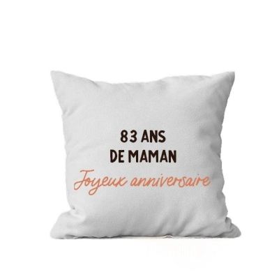Coussin message maman 83 ans