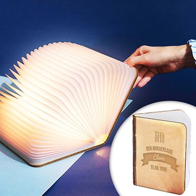 Lampe livre lumineux personnalisé anniversaire - Bougies