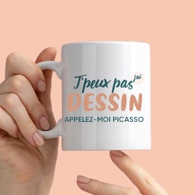 Mug personnalisé - J'peux pas j'ai dessin