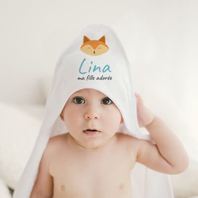 Cape de bain Personnalisable - Petit Renard