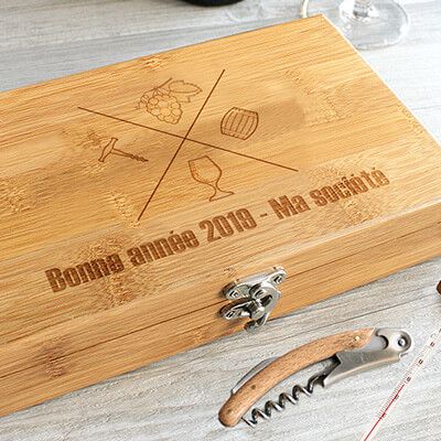 Coffret sommelier personnalisé - 5 accessoires - Entreprise Message